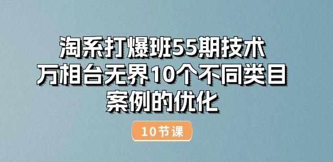 淘系打爆班55期技术：万相台无界10个不同类目案例的优化(10节)-云网创