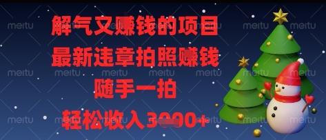 解气又挣钱的项目，最新违章拍照挣钱，随手一拍，轻松收入多张【揭秘】-云网创