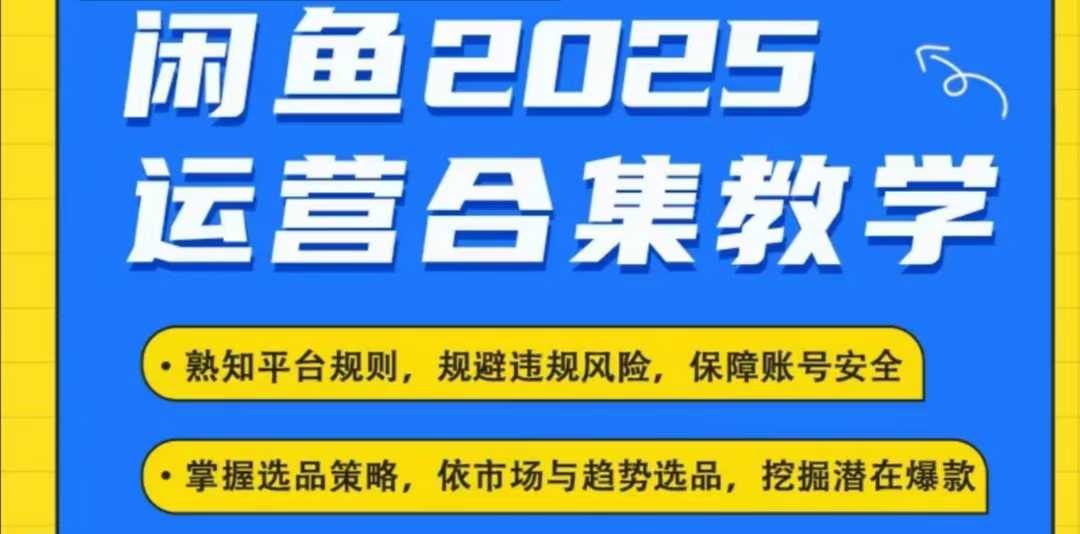 2025闲鱼电商运营全集,2025最新咸鱼玩法-云网创