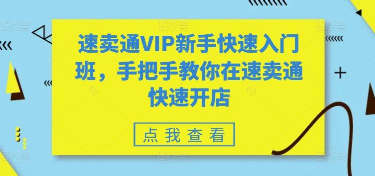 速卖通VIP新手快速入门班，手把手教你在速卖通快速开店-云网创