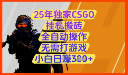 25年独家CSGO挂G搬砖,全自动操作,无需打游戏,小白日入3张+【揭秘】-云网创