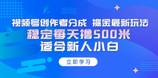 【蓝海项目】视频号创作者分成 掘金最新玩法 稳定每天撸500米 适合新人小白-云网创