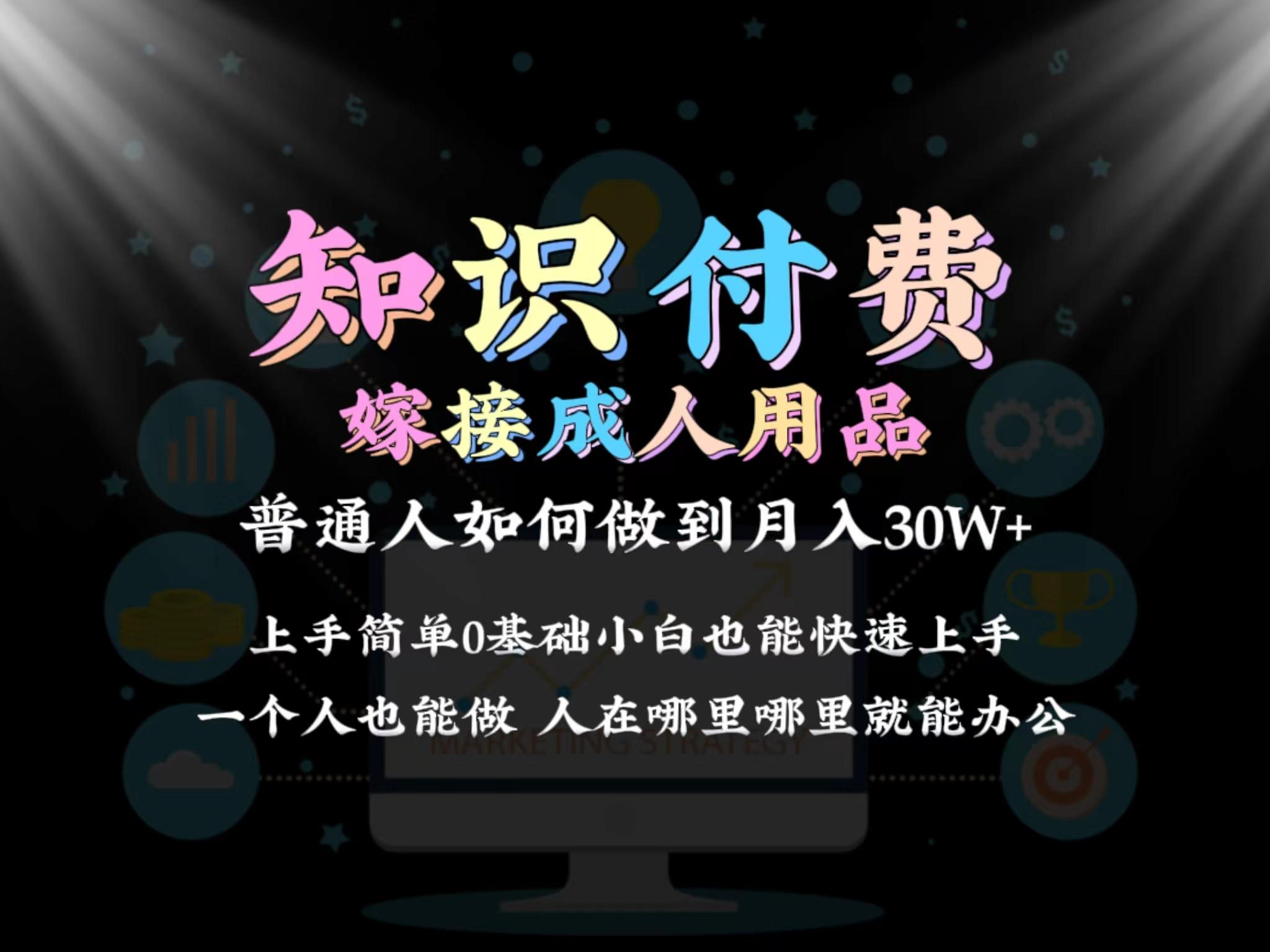 2024普通人做知识付费结合成人用品如何实现单月变现30w 保姆教学1.0-云网创