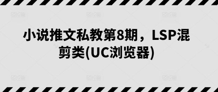 小说推文私教第8期，LSP混剪类(UC浏览器)-云网创