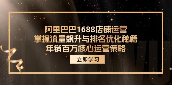 阿里巴巴1688店铺运营，掌握流量飙升与排名优化秘籍 年销百万核心运营策略-云网创