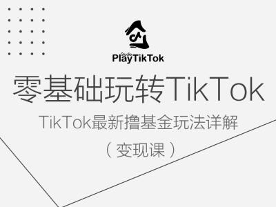 零基础玩转TiKToK变现课，TikTok最新撸基金玩法详解-云网创