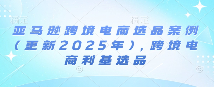 亚马逊跨境电商选品案例(更新2025年3月)，跨境电商利基选品-云网创