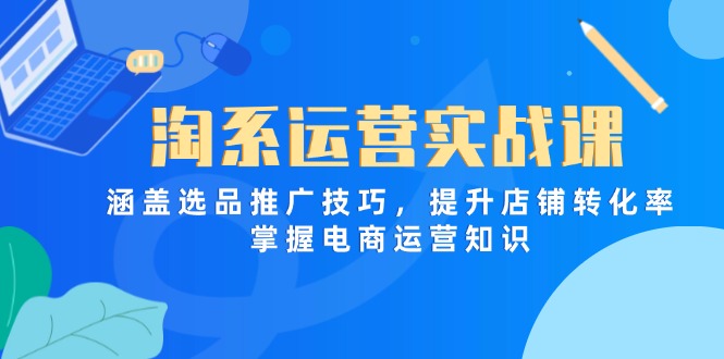 淘系运营实战课，涵盖选品推广技巧，提升店铺转化率，掌握电商运营知识-云网创