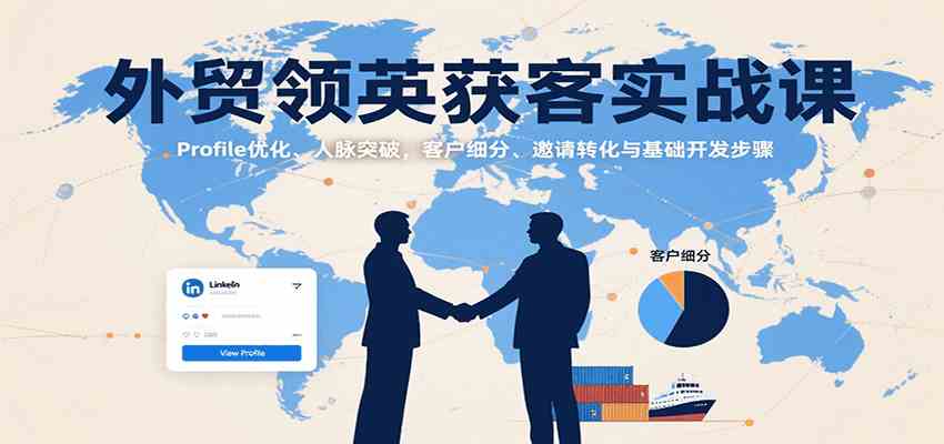外贸领英获客实战课:Profile优化、人脉突破,客户细分、邀请转化与基础开发步骤-云网创