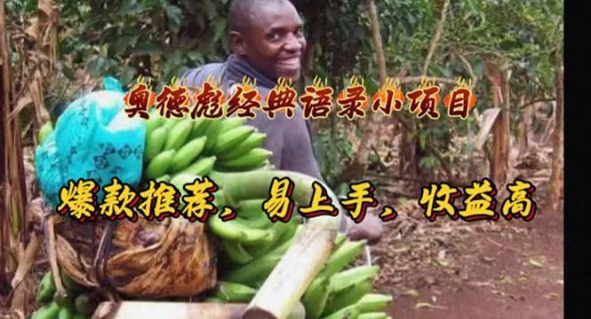 奥德彪经典语录小项目，爆款推荐，易上手，收益高-云网创