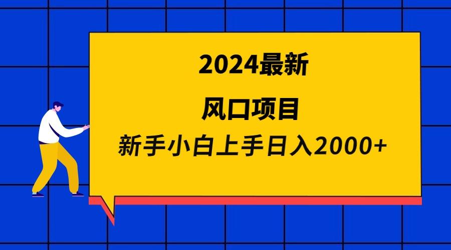 (9483期)2024最新风口项目 新手小白日入2000+-云网创
