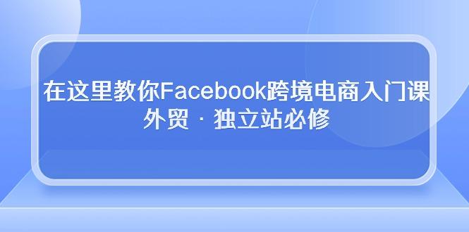 在这里教你Facebook跨境电商入门课,外贸·独立站必修-云网创