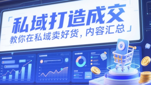私域打造成交,教你在私域卖好货,内容汇总-云网创