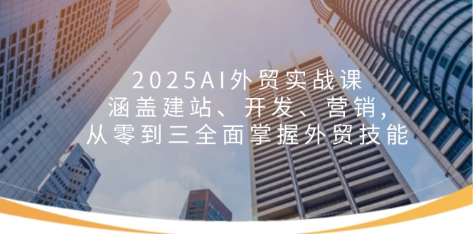 2025AI外贸实战课：涵盖建站、开发、营销, 从零到三全面掌握外贸技能-云网创