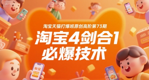 淘宝天猫打爆班原创高阶第73期，淘宝4剑合1必爆技术-云网创