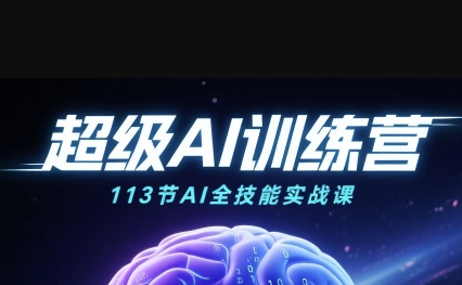 超级AI视频：绘画、带货、职场全场景113节通关课，解锁AI无限可能，开启精彩AI之旅-云网创