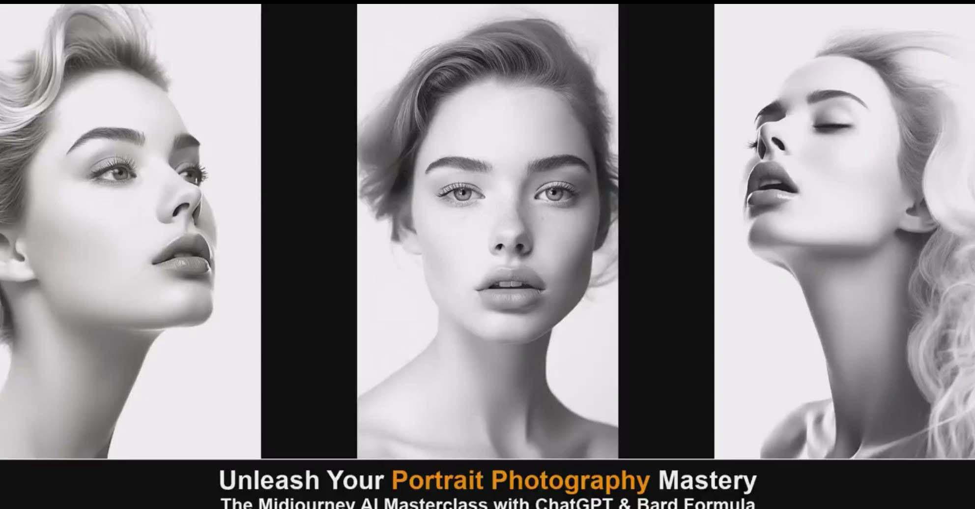 图片[1]-(9312期)Midjourney v5 ChatGPT 和 Bard AI人工智能人像摄影大师班-15节-中英字幕-云网创
