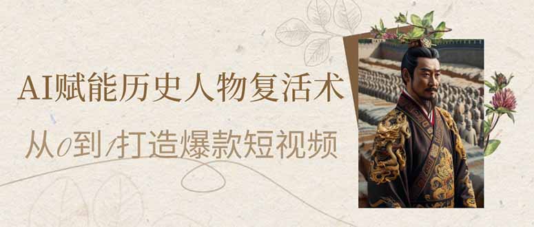 AI赋能历史人物复活术:从0到1打造爆款短视频-云网创