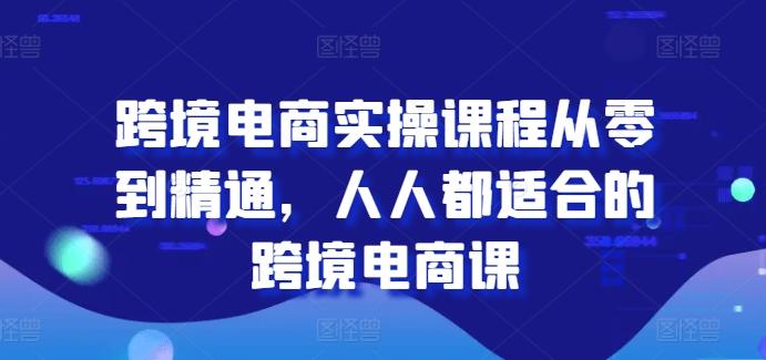 跨境电商实操课程从零到精通，人人都适合的跨境电商课-云网创