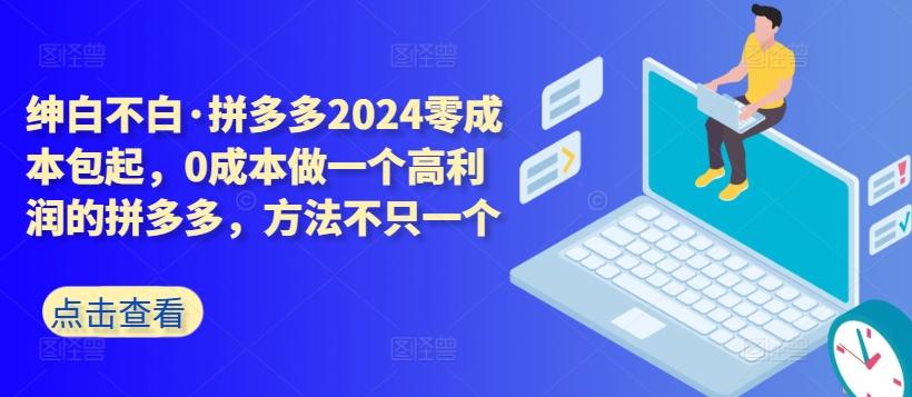 拼多多2024零成本包起,0成本做一个高利润的拼多多,方法不只一个-云网创