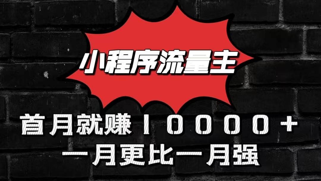 小程序流量主首月就赚10000+，一月更比一月强！小本创业首选-云网创