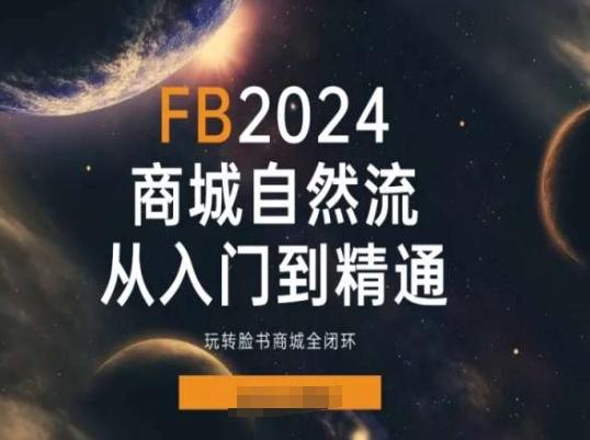 2024Faceboo商城自然流(从入门到精通),玩转脸书商城全闭环-云网创