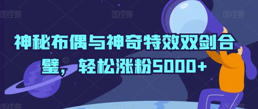 神秘布偶与神奇特效双剑合璧，轻松涨粉5000+【揭秘】-云网创