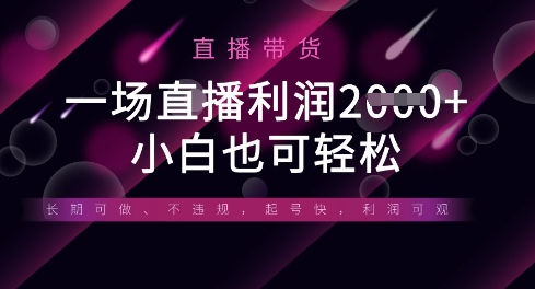 半无人直播带货，一场利润数张，适合所有平台玩法，小白也可轻松-云网创