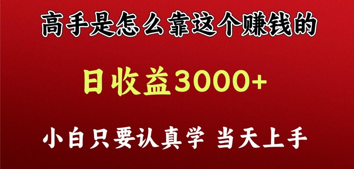 看高手是怎么赚钱的,一天收益至少3000+以上,小白当天上手-云网创