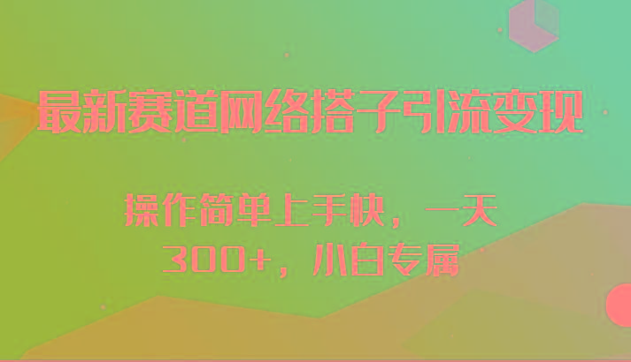 最新赛道网络搭子引流变现!!操作简单上手快,一天300+,小白专属-云网创