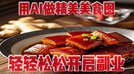 用AI做精美美食图，无需专业设备拍摄，轻轻松松开启副业-云网创