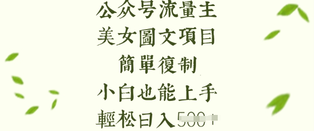 流量主长期收益项目,美女图片简单复制,小白也能上手,轻松日入5张-云网创
