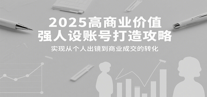 2025高商业价值强人设账号打造攻略，实现从个人出镜到商业成交的转化-云网创