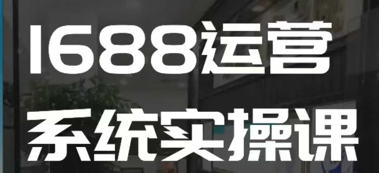 1688高阶运营系统实操课，快速掌握1688店铺运营的核心玩法-云网创