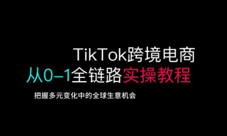 TikTok跨境电商从0-1全链路全方位实操教程，把握多元变化中的全球生意机会-云网创
