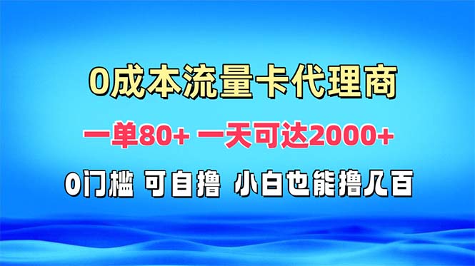 免费流量卡代理一单80+ 一天可达2000+-云网创