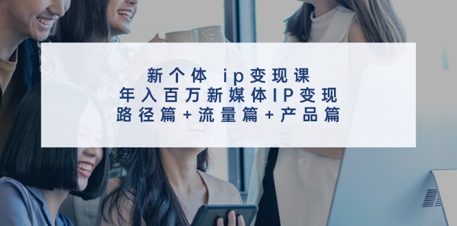 新个体ip变现课，年入百万新媒体IP变现，路径篇+流量篇+产品篇-云网创