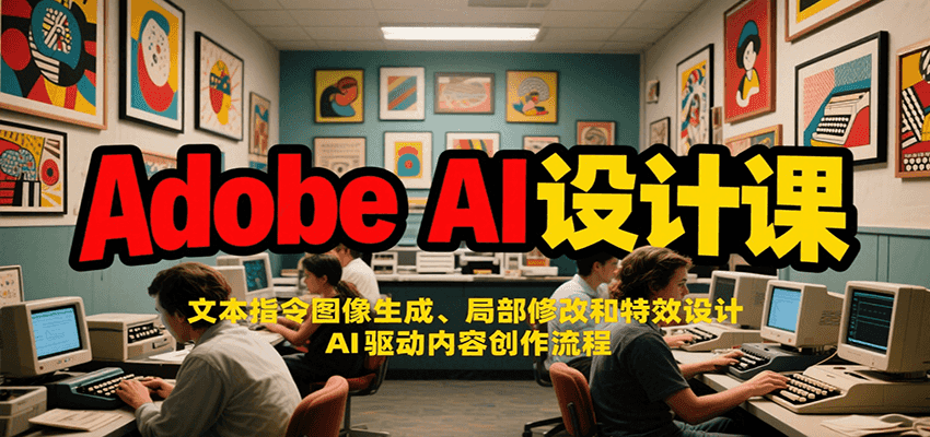 Adobe AI设计课：文本指令图像生成、局部修改和特效设计，AI驱动内容创作流程-云网创