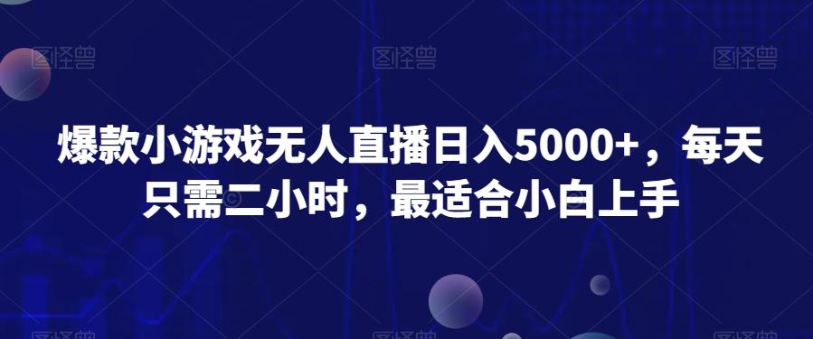 爆款小游戏无人直播日入5000+，每天只需二小时，最适合小白上手-云网创