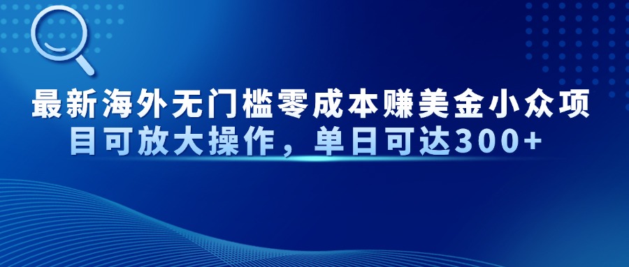 最新海外无门槛零成本赚美金小众项目可放大操作,单日可达300+-云网创