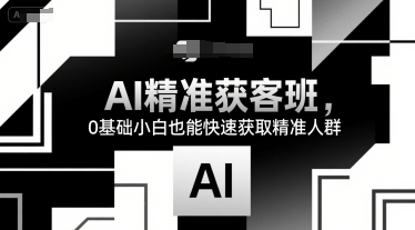 AI精准获客班，0基础小白也能快速获取精准人群-云网创