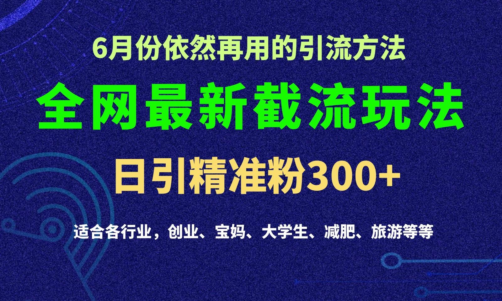 2024全网最新截留玩法,每日引流突破300+-云网创