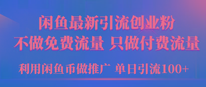 (9584期)2024年闲鱼币推广引流创业粉，不做免费流量，只做付费流量，单日引流100+-云网创