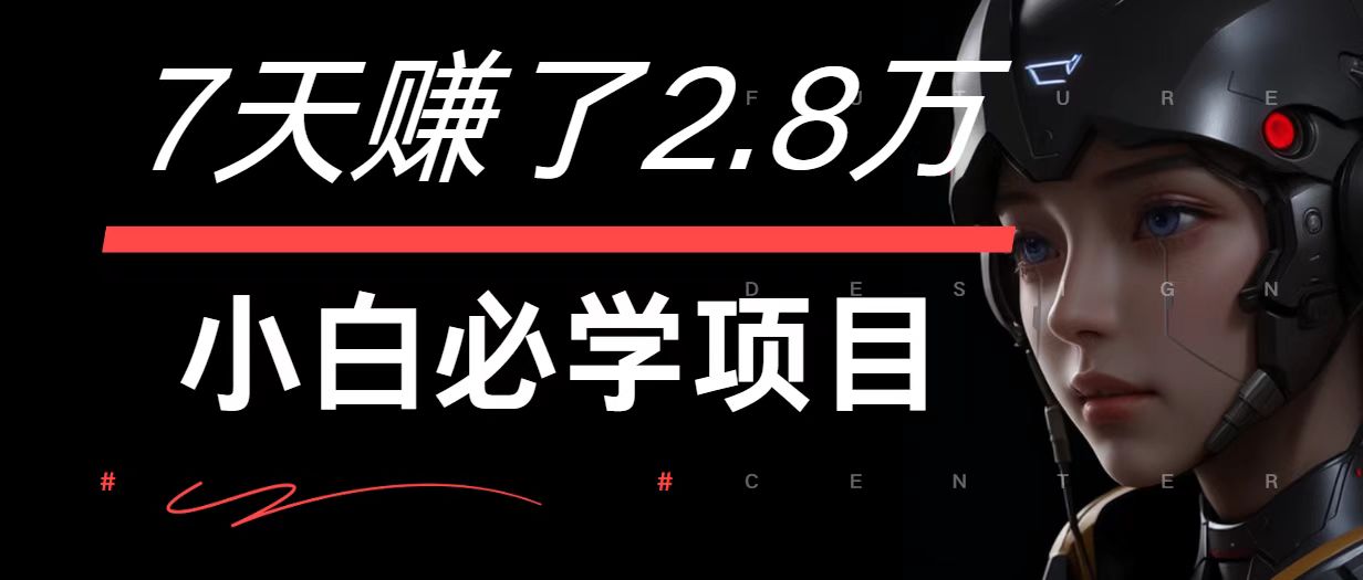 7天赚了2.8万！每单利润最少500+，轻松月入7万+小白有手就行-云网创