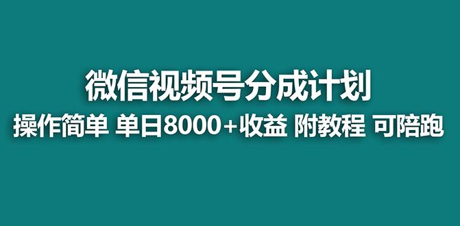 【蓝海项目】视频号分成计划最新玩法，单天收益8000+，附玩法教程，24年...-云网创