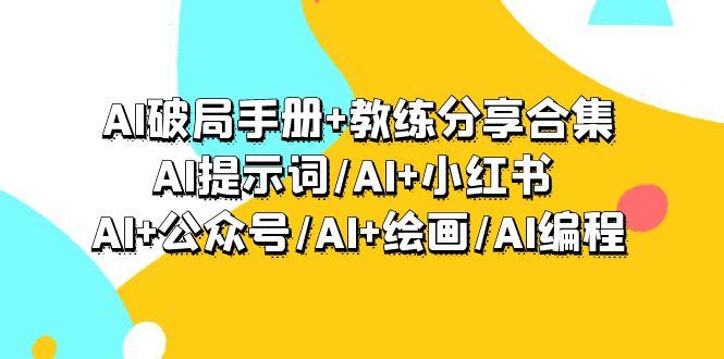 (9351期)AI破局手册+教练分享合集：AI提示词/AI+小红书 /AI+公众号/AI+绘画/AI编程-云网创