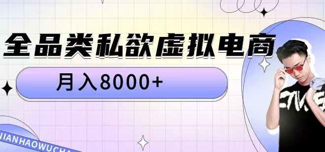 全品类私欲虚拟电商，月入8000+【揭秘】-云网创