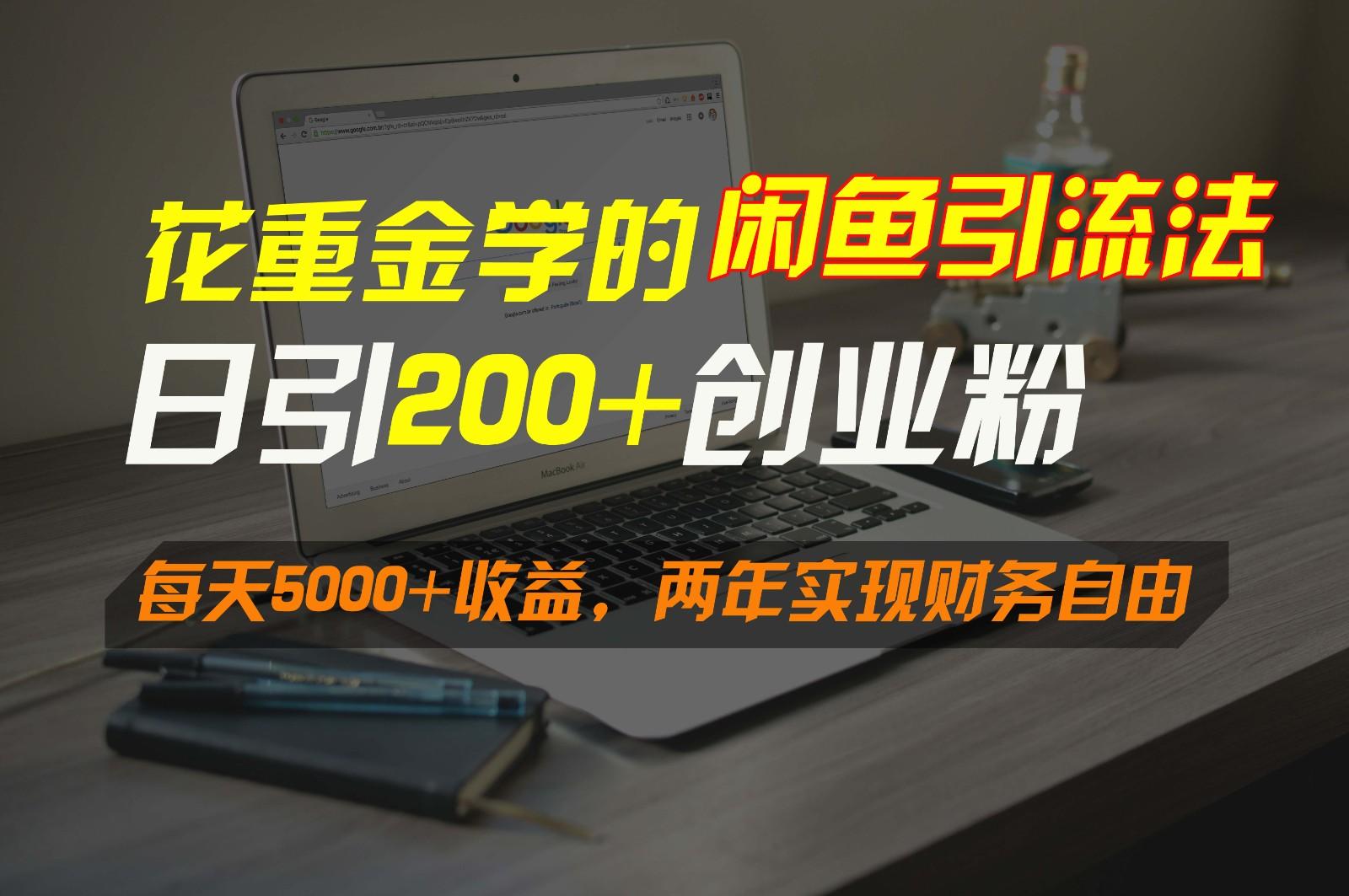 花重金学的闲鱼引流法，日引流300+创业粉，每天5000+收益，两年实现财务自由-云网创