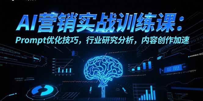 （15465期）AI营销实战训练课：Prompt优化技巧，行业研究分析，内容创作加速-云网创