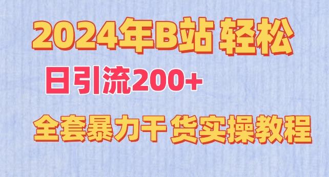 2024年B站轻松日引流200+的全套暴力干货实操教程【揭秘】-云网创